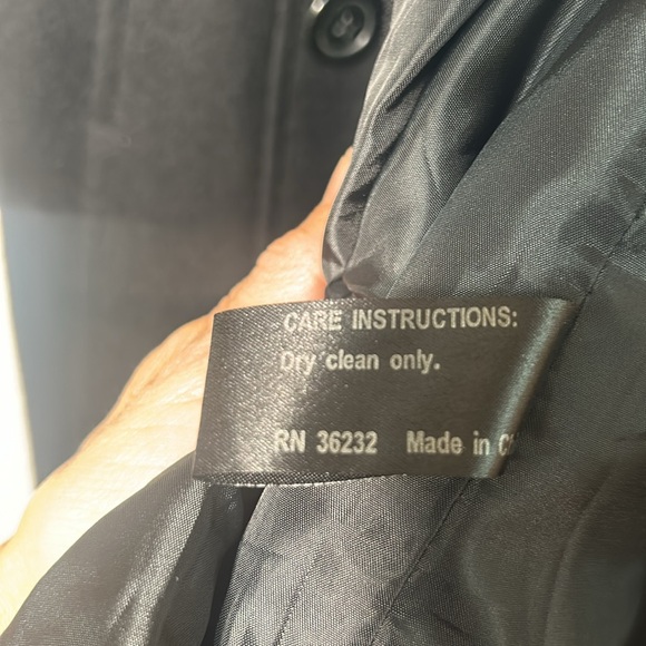 GIACCA DOUBLE BREASTED BLACK WOOL BLEND COAT WOMEN IN SIZE M - Picture 12 of 13